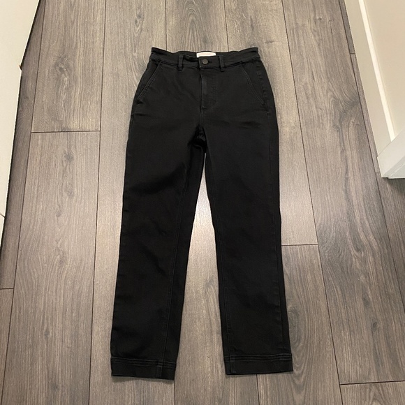 Everlane Utility Crop Slim Regular Black Pants Size 2 - Picture 2 of 9